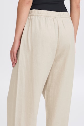 ICHI Wide Leg Hose in Beige