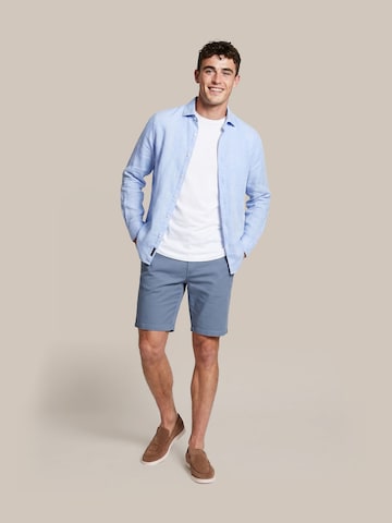 Suitable Slim fit Pants 'Ferdinand' in Blue: front