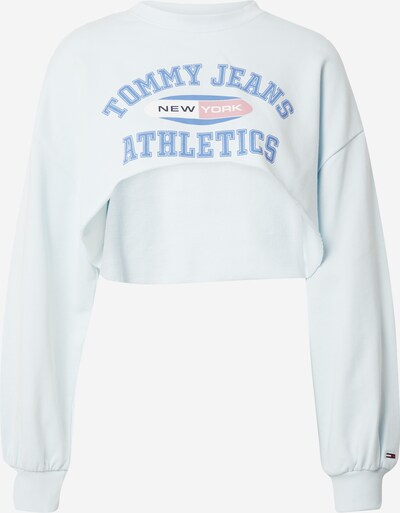 Bluză de molton Tommy Jeans pe albastru / albastru deschis / roșu / alb, Vizualizare produs