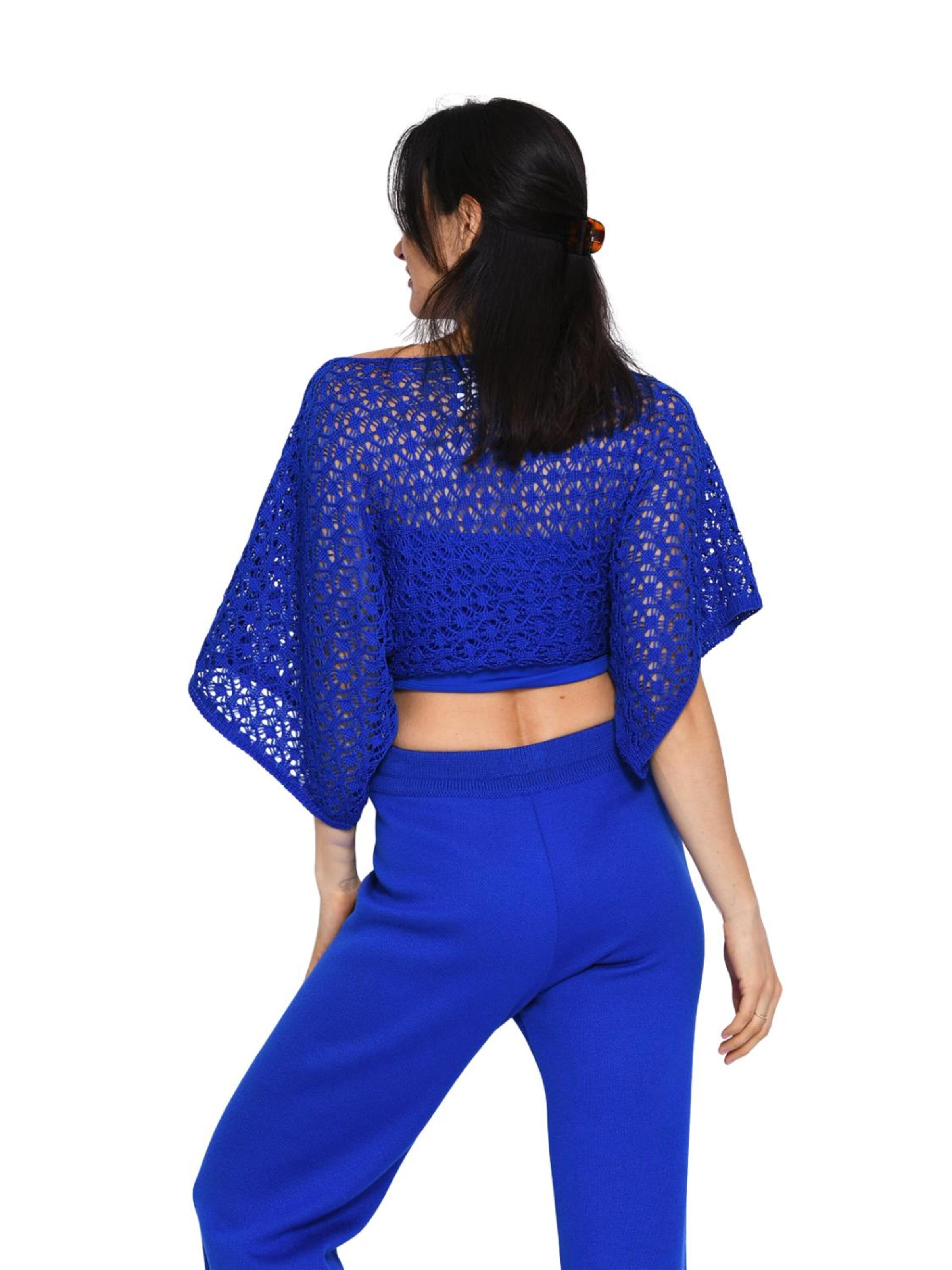 Süel knitwear - Top de punto 'Spider' en azul