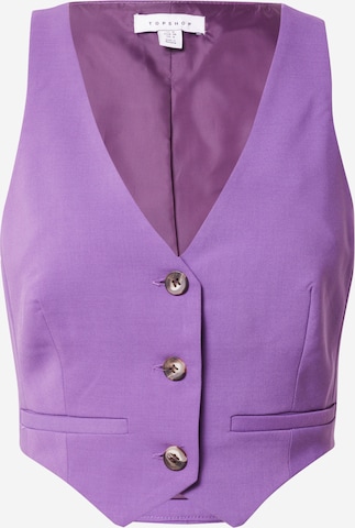Gilet de costume TOPSHOP en violet : devant