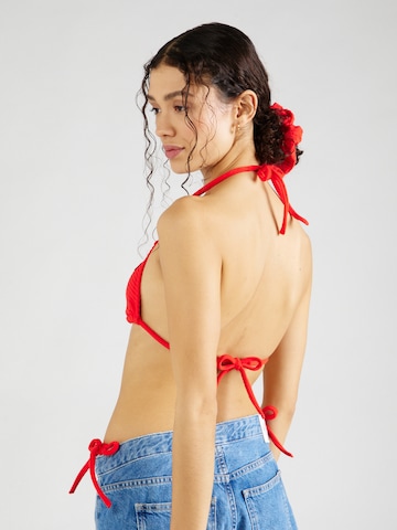 Calvin Klein Swimwear Triangle Bikini top in Red