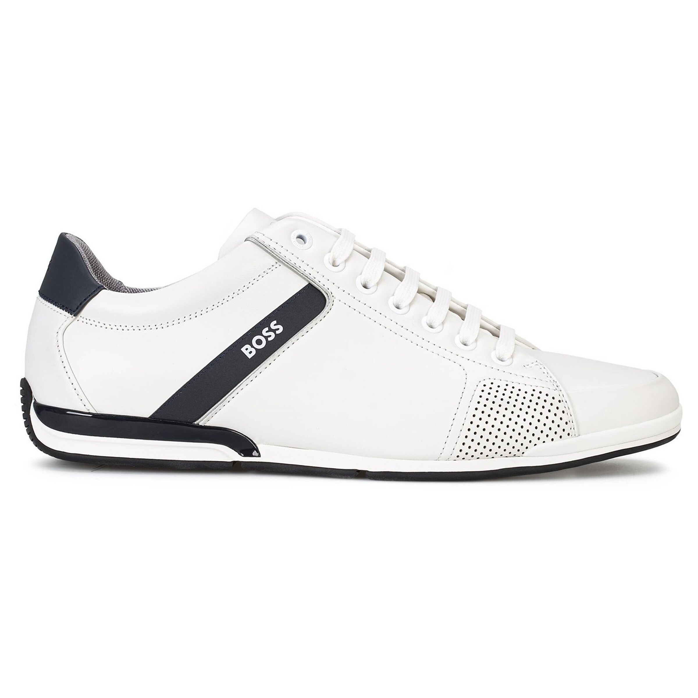 Sneaker low 'Saturn' de la BOSS pe alb: lateral