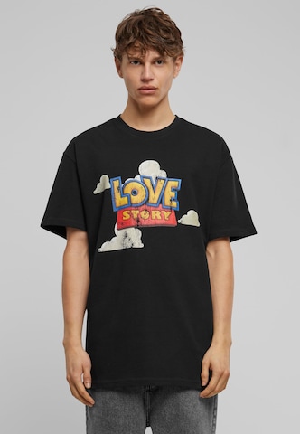 T-Shirt 'Love Story' MT Upscale en noir : devant