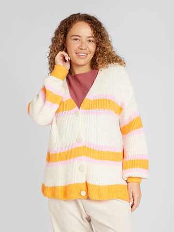 ONLY Carmakoma Cardigan 'ETHEL' i beige: forside