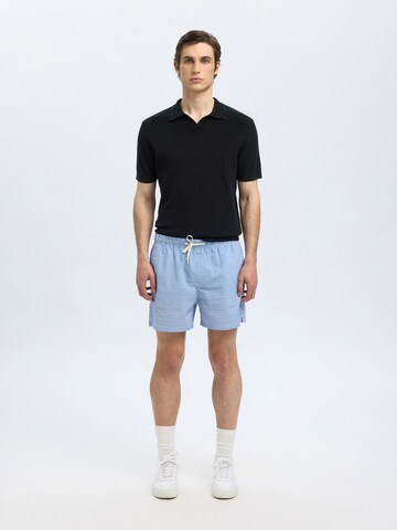 SELECTED HOMME Sweter 'SLHLino' w kolorze czarny