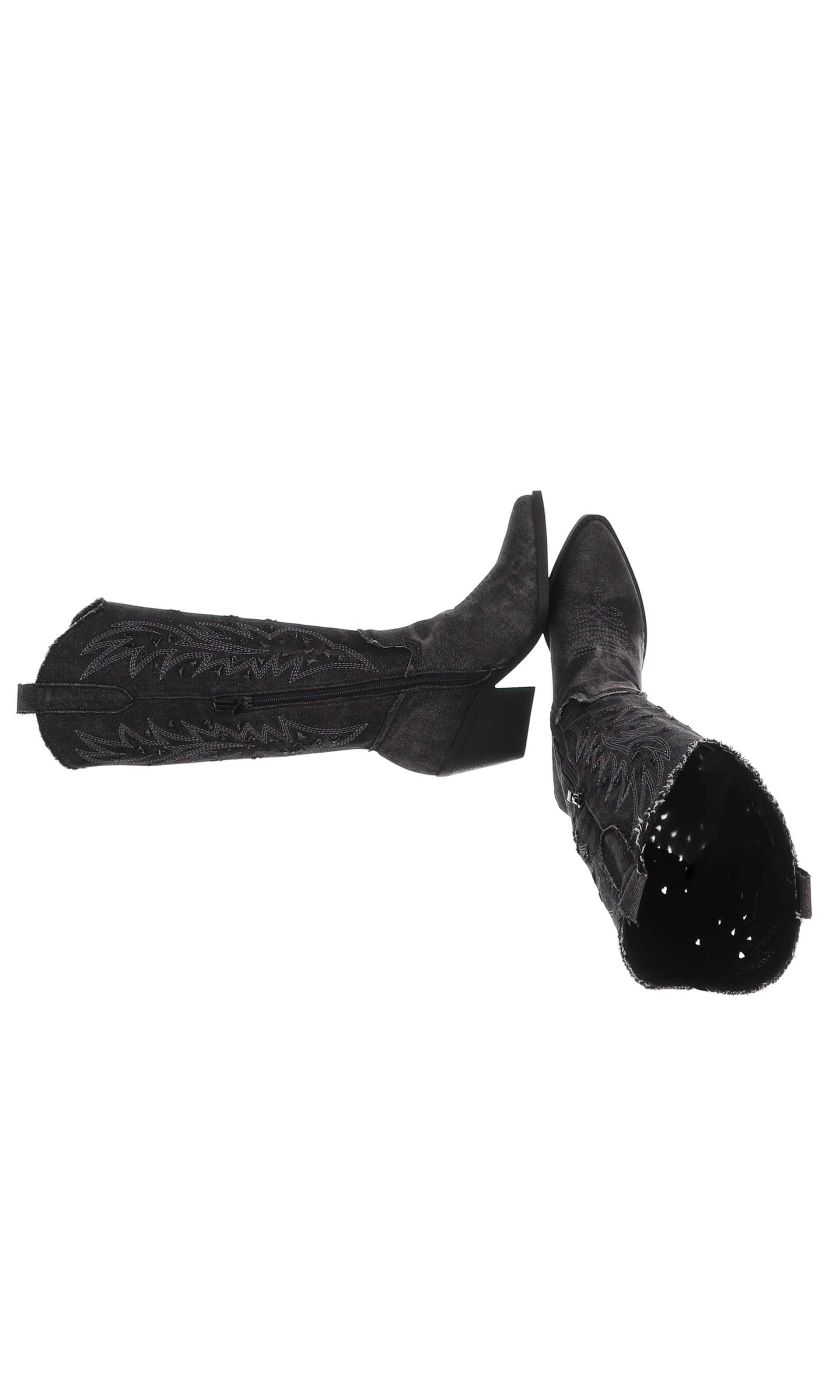 Ital-Design Cowboy Boots in Black
