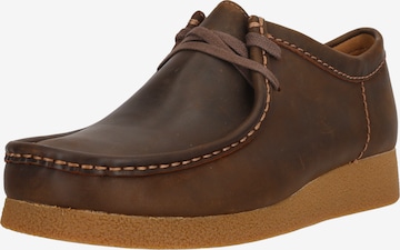 CLARKS Lace-Up Shoes 'Wallabee' in Brown: front