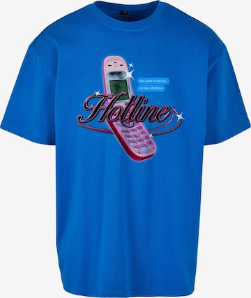MT Upscale T-shirt 'Hotline' i blå: framsida