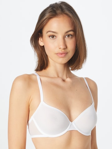 Calvin Klein Underwear T-shirt Behå 'Sheer Marquisette' i vit: framsida