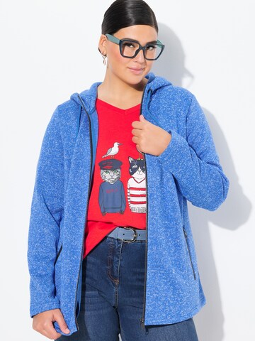 Ulla Popken Sweat jacket in Blue: front