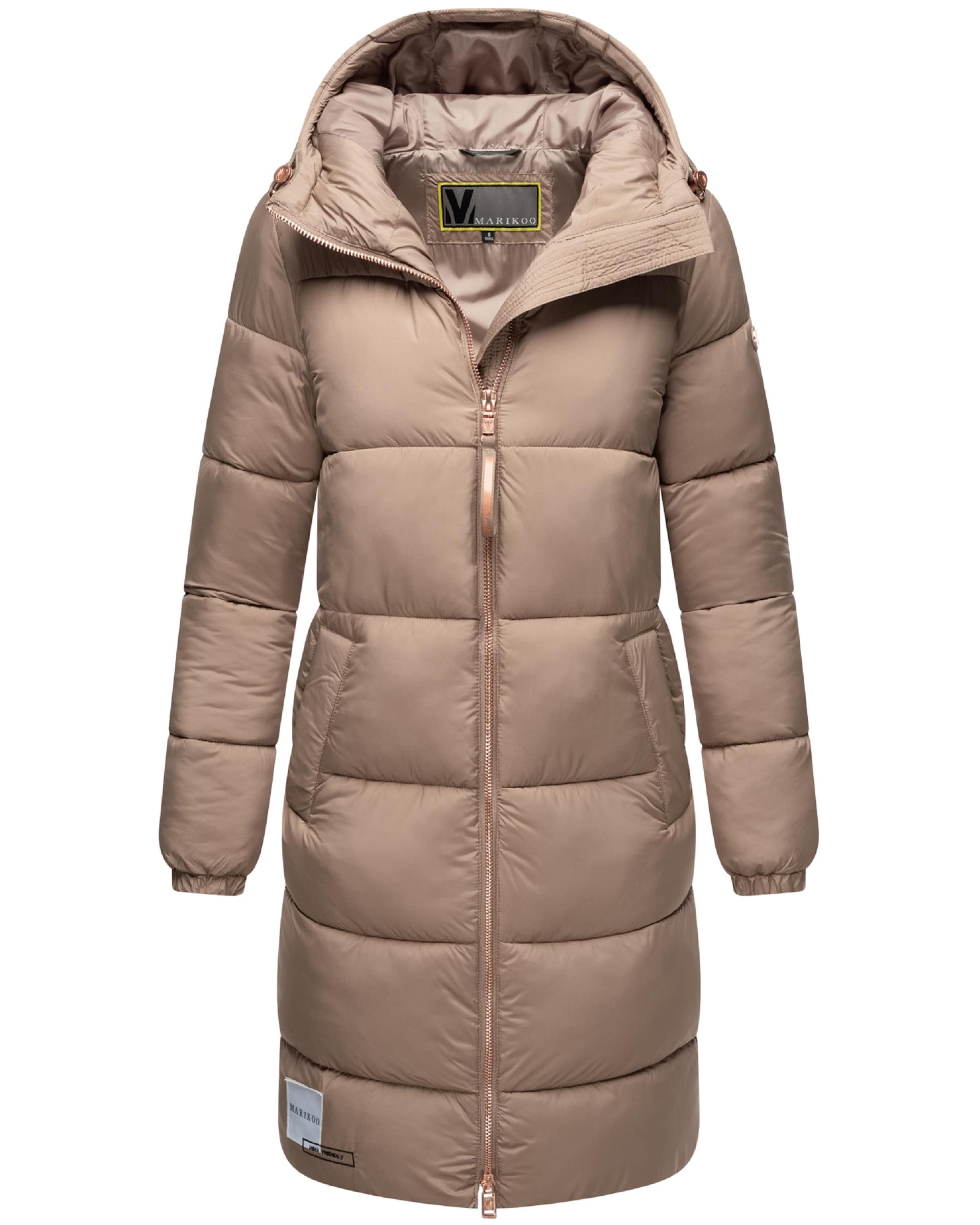 MARIKOO Winter coat in Beige: front