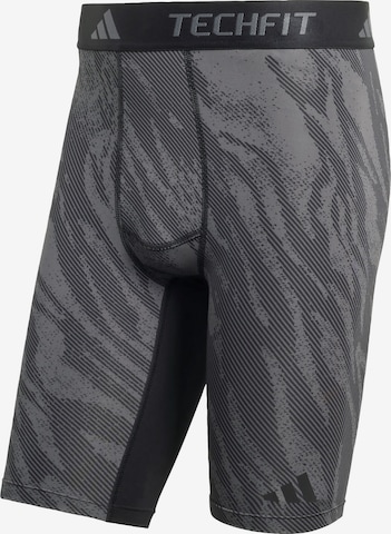ADIDAS PERFORMANCE Sportunterhose 'Techfit AOP Shorts' in Grau: Vorderseite