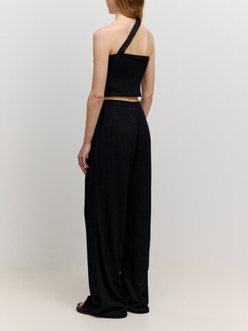 EDITED Lużny krój Spodnie 'Isobel' w kolorze czarny