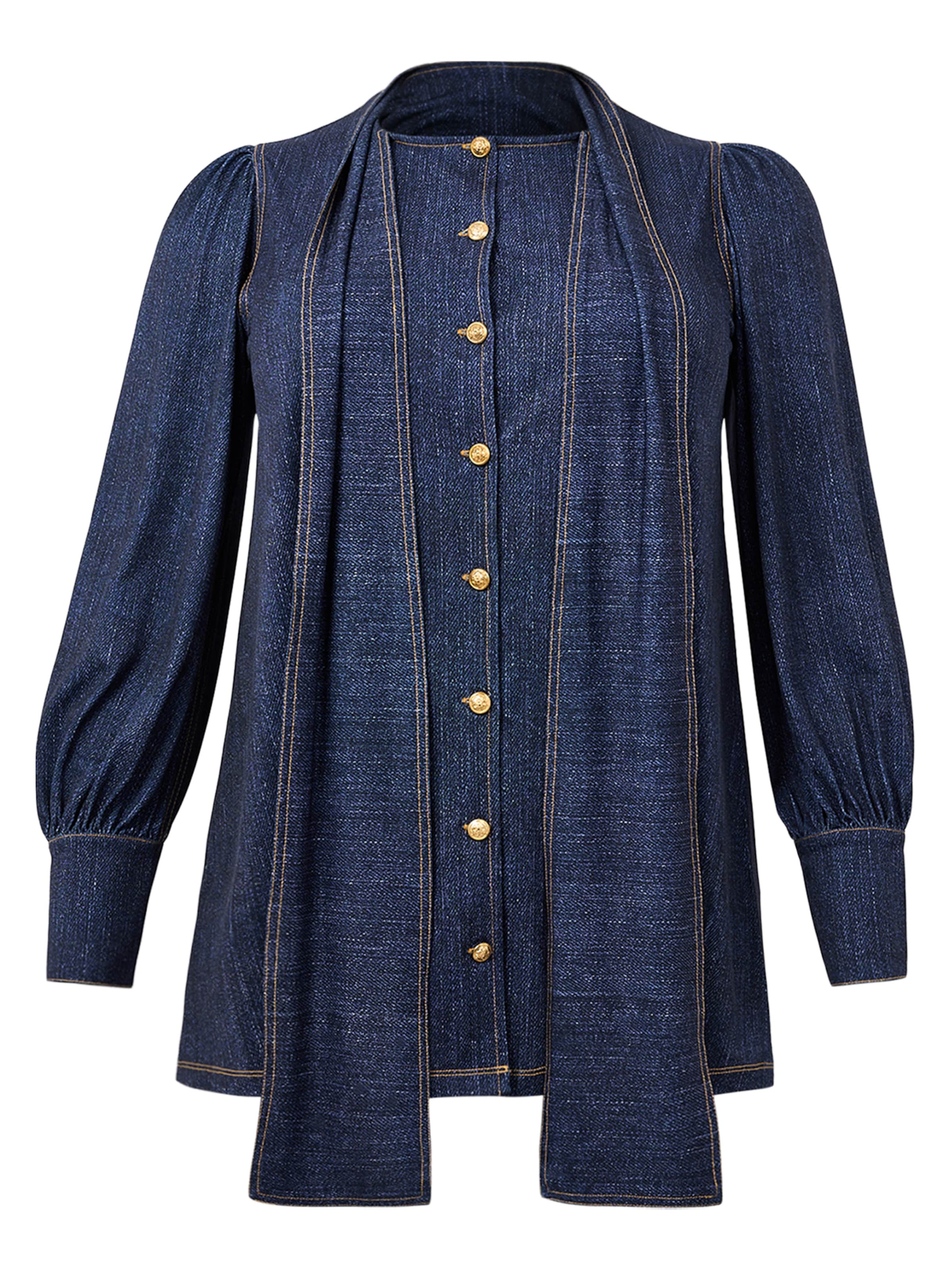 YOEK Tunic in Blue: front