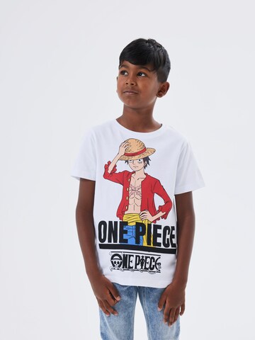 NAME IT Koszulka 'NKMNate Onepiece' w kolorze biały: przód