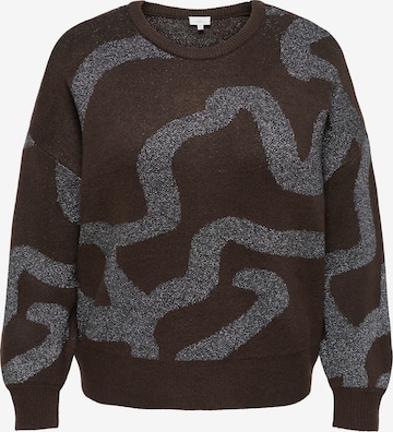 Pull-over 'CARROSIE' ONLY Carmakoma en marron : devant