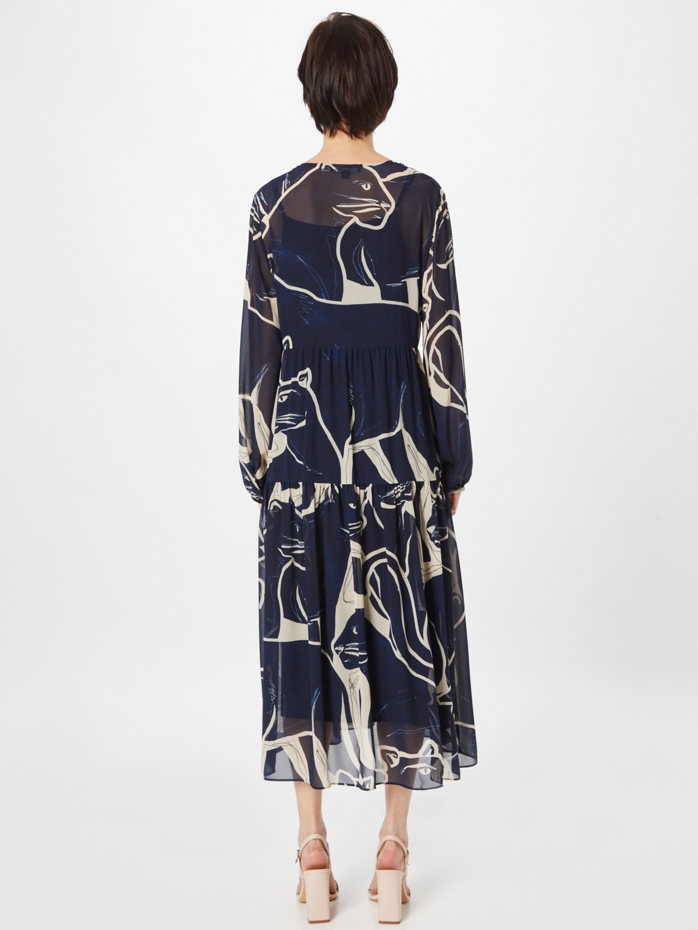 Frauen Große Größen COMMA Kleid in Dunkelblau - QY81731 Frauen Große Größen COMMA Kleid in Dunkelblau - QY81731
