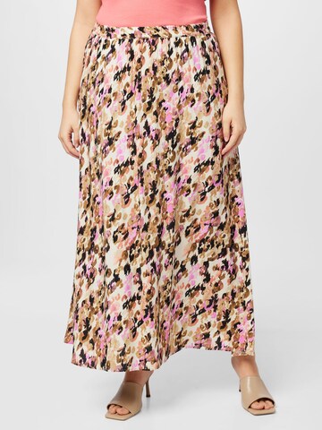 Vero Moda Curve Skirt 'Easy' in Brown: front