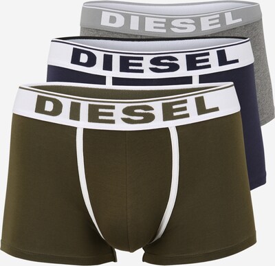 DIESEL Boxershorts in navy / graumeliert / khaki / weiß, Produktansicht