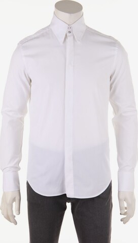 VERSACE Button Up Shirt in M in White: front