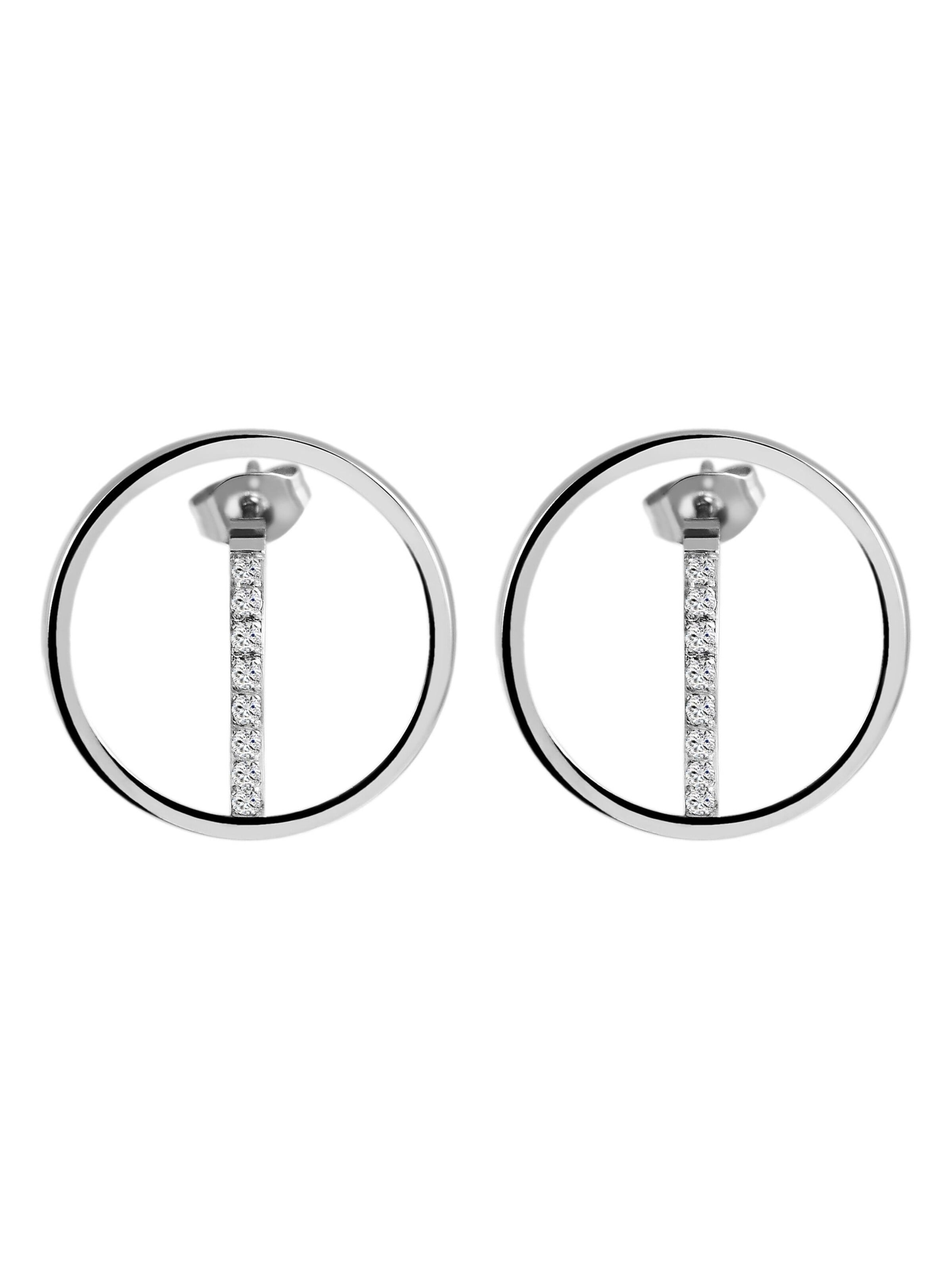 Akzent Earrings 'Melinda, langlebig' in Silver: front