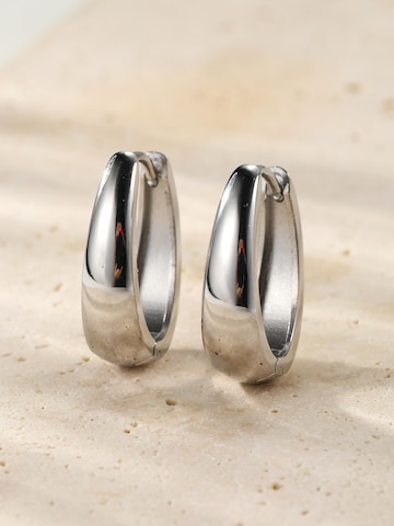 Hey Happiness - Pendientes 'Bold Dome Hoop' en plata