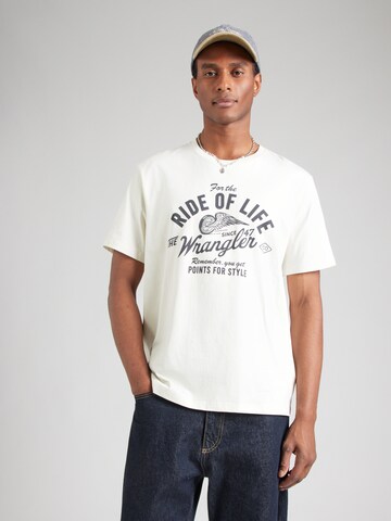 WRANGLER Tričko 'AMERICANA' - Biela: predná strana