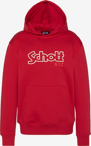 Sweat Schott NYC en rouge : devant