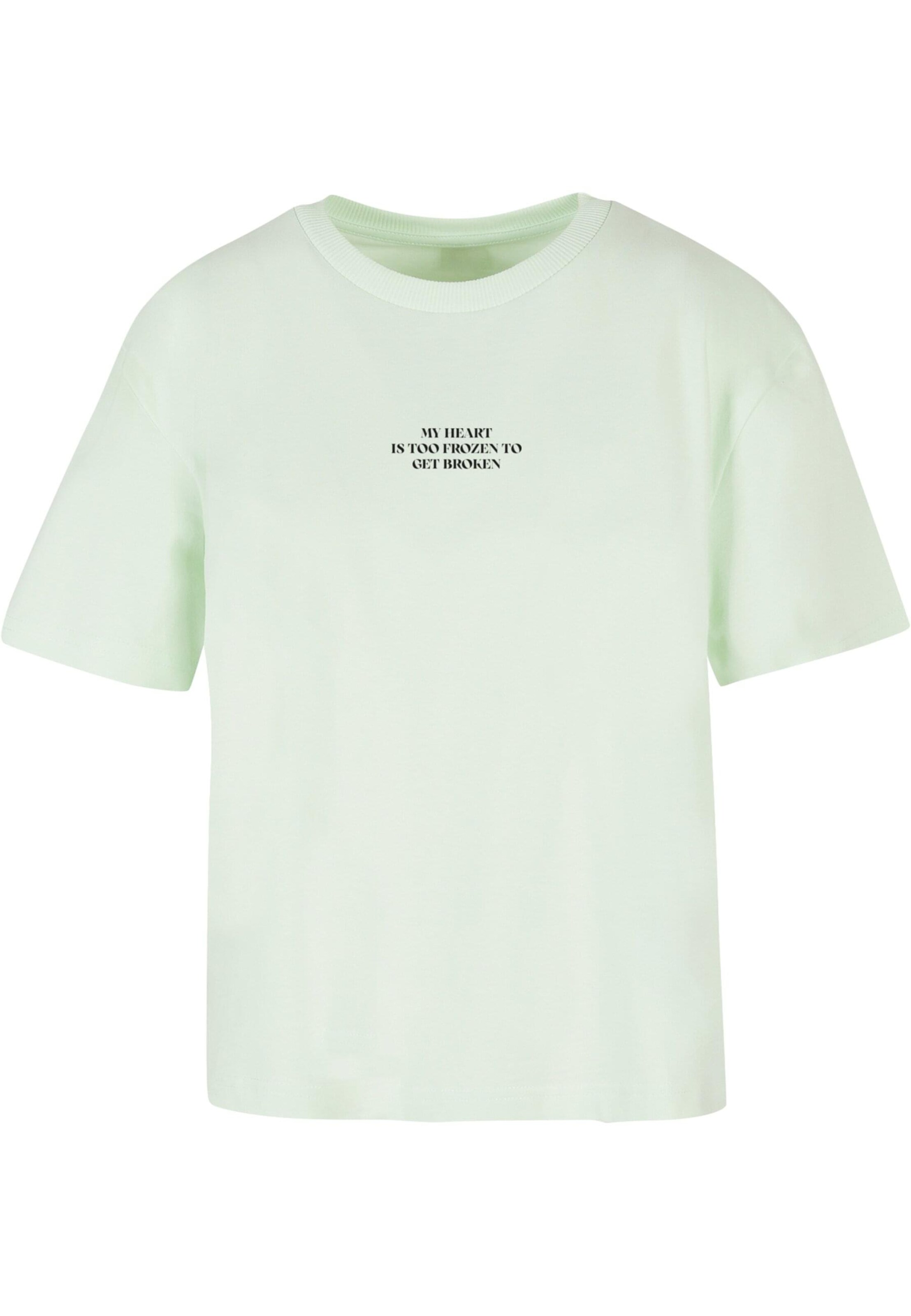 Miss Tee Tričko 'Too Frozen' – zelená: přední strana