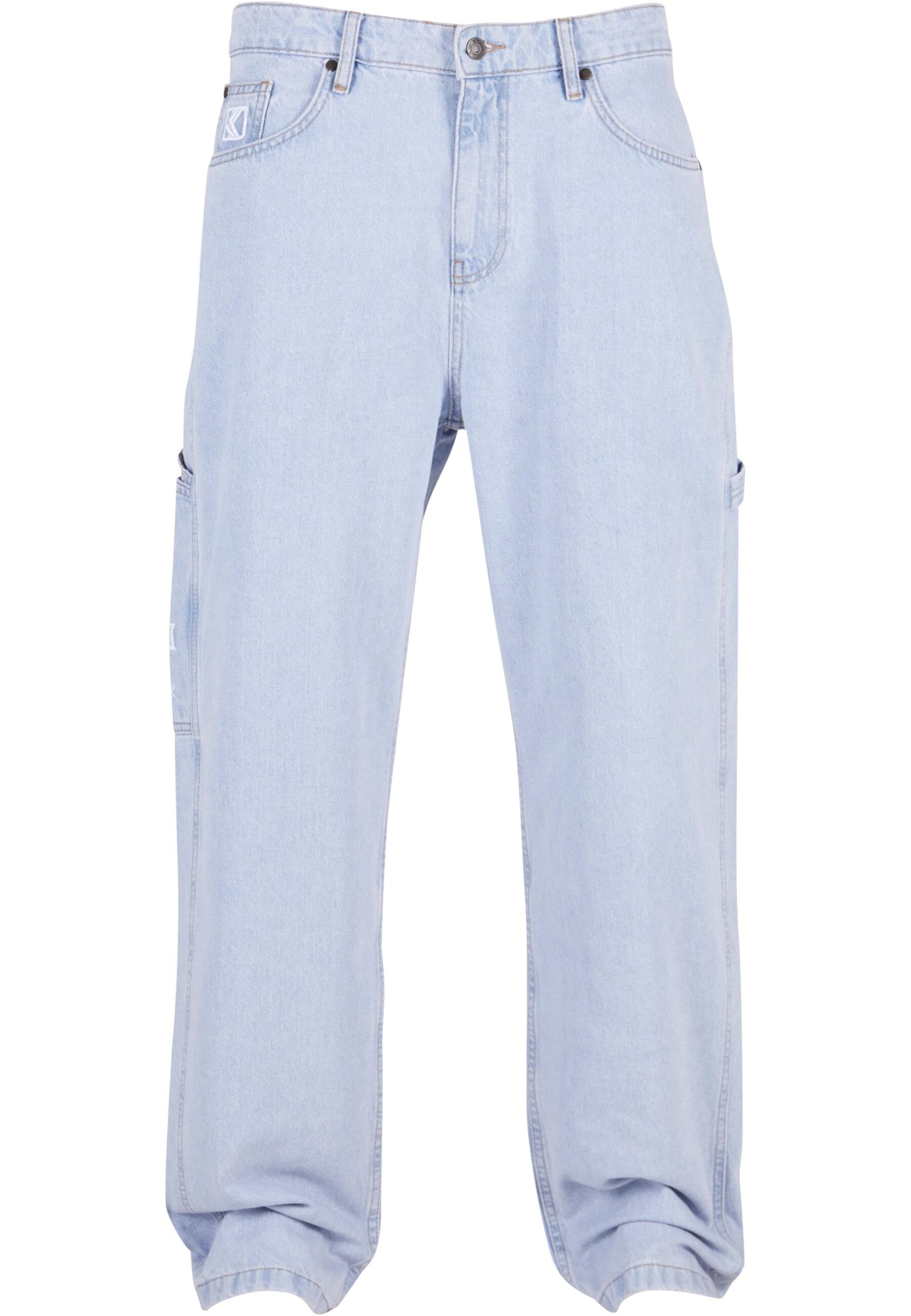 Karl Kani Loosefit Džíny s kapsami – modrá: přední strana