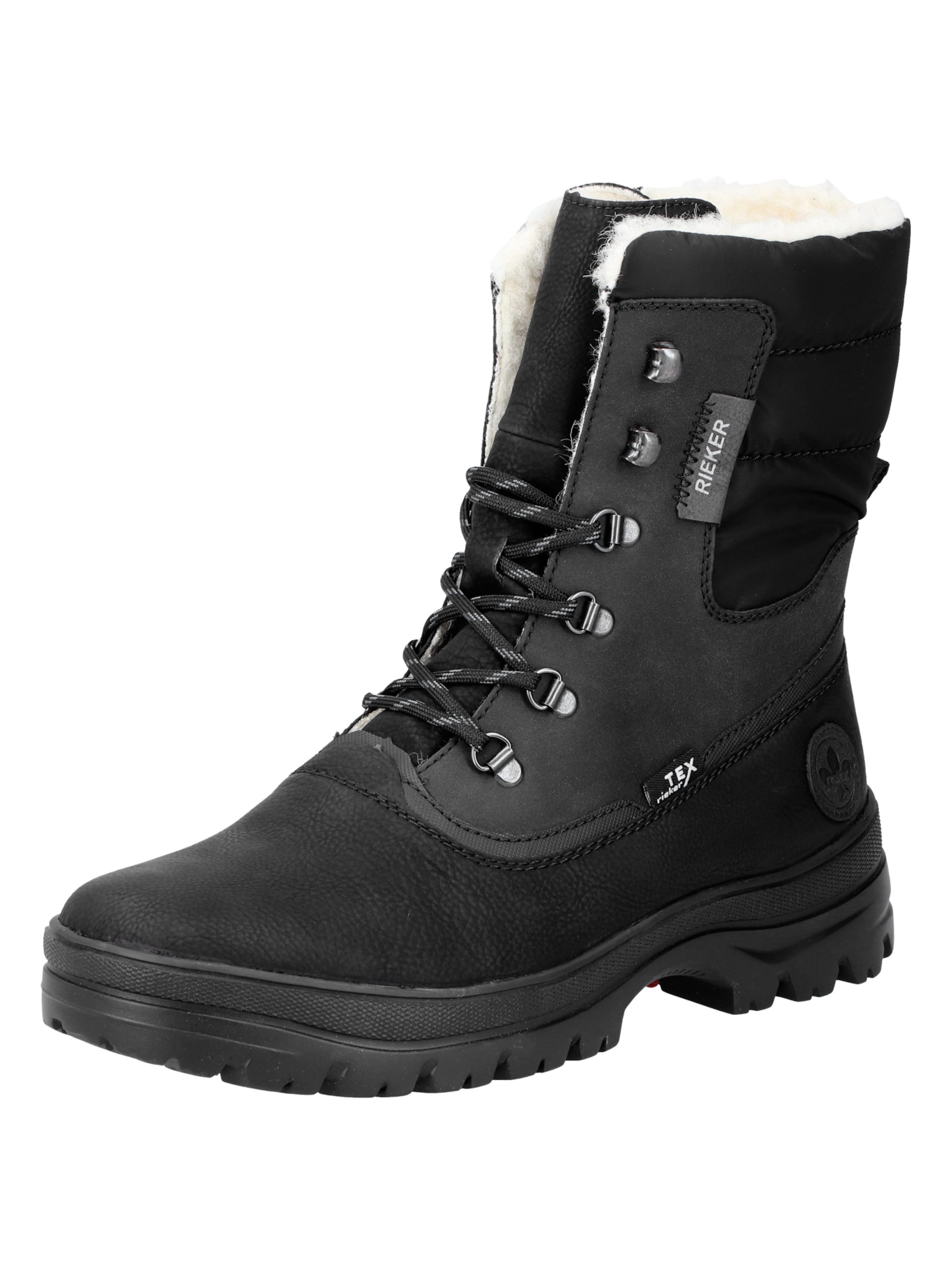Rieker Veterboots in Zwart: voorkant