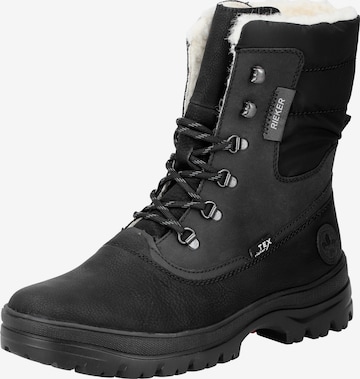 Rieker Lace-Up Boots in Black: front