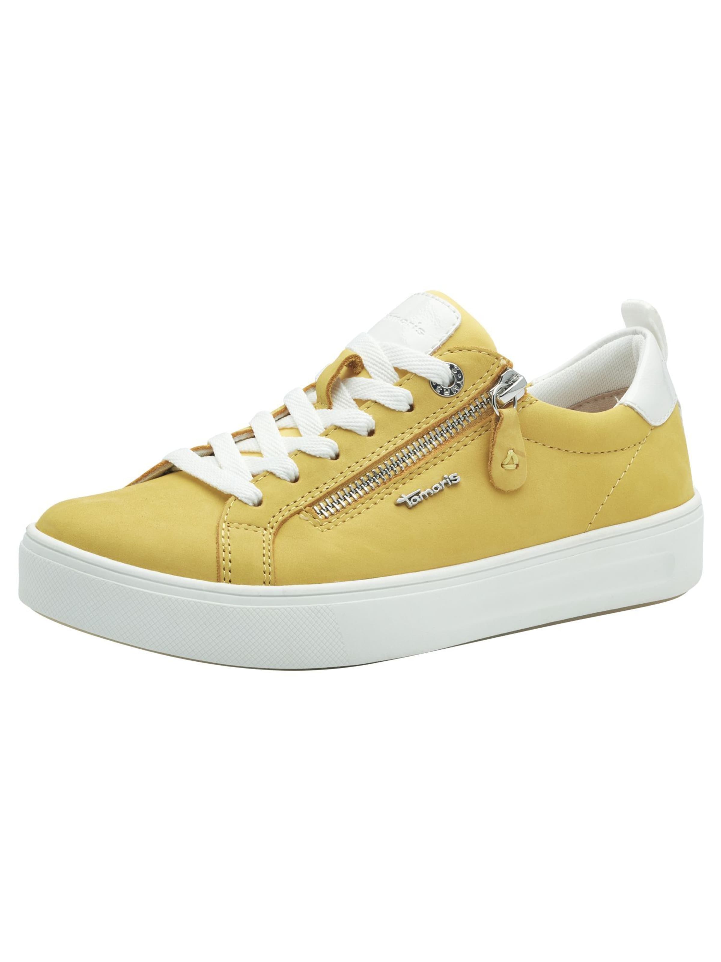 Baskets basses Tamaris en jaune : devant