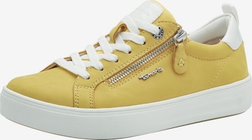 Baskets basses Tamaris en jaune : devant