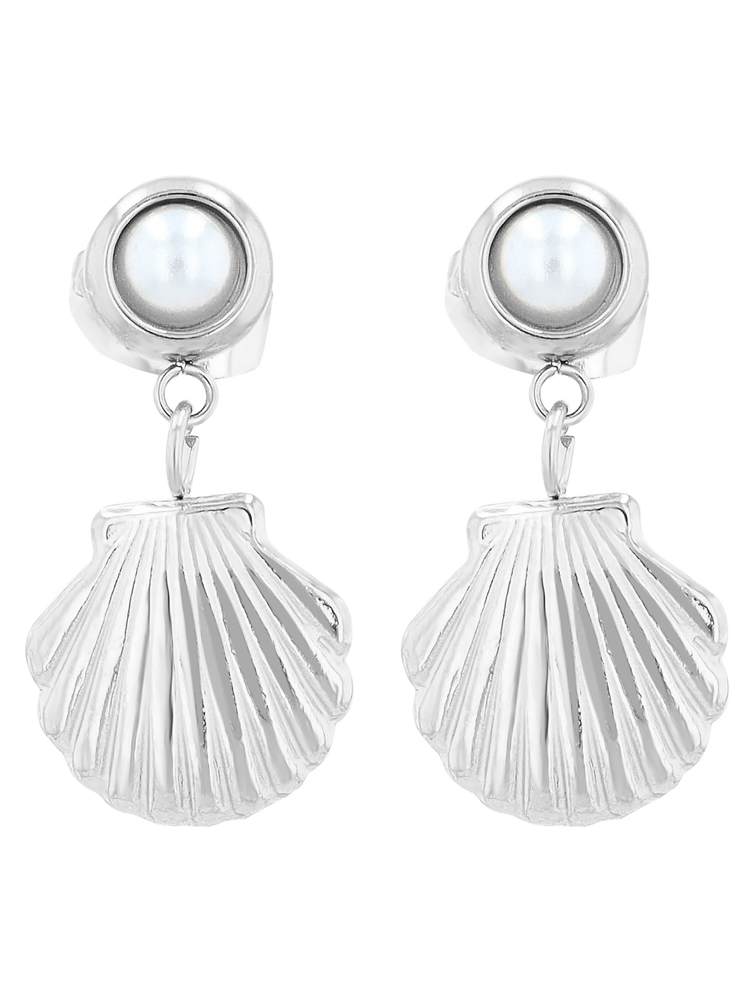 Akzent Earrings 'langlebig' in Silver: front