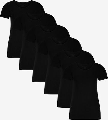Maillot de corps Bamboo basics en noir : devant