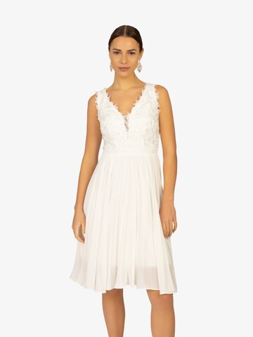 Robe de cocktail Kraimod en blanc : devant