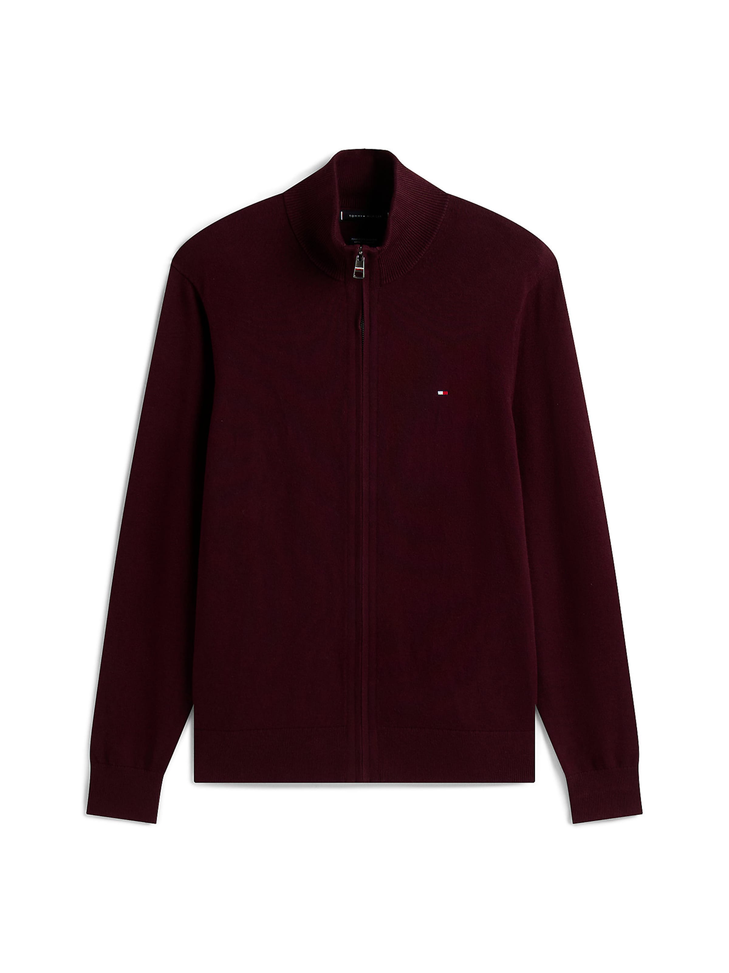 Vestes en maille TOMMY HILFIGER en rouge : devant