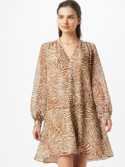 Rochie 'Jetta' Samsoe Samsoe pe coniac / alb, Vizualizare model