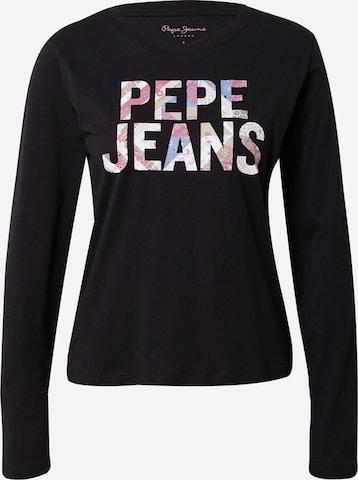 Maglietta 'LUNA' di Pepe Jeans in nero: frontale