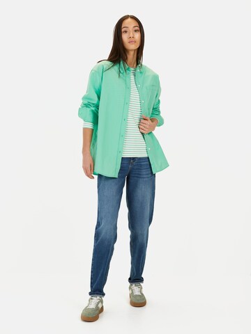 CAMEL ACTIVE Langarmshirt mit Rundhalsausschnitt in Grün