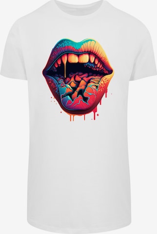 F4NT4STIC Shirt 'Drooling Lips' in White: front