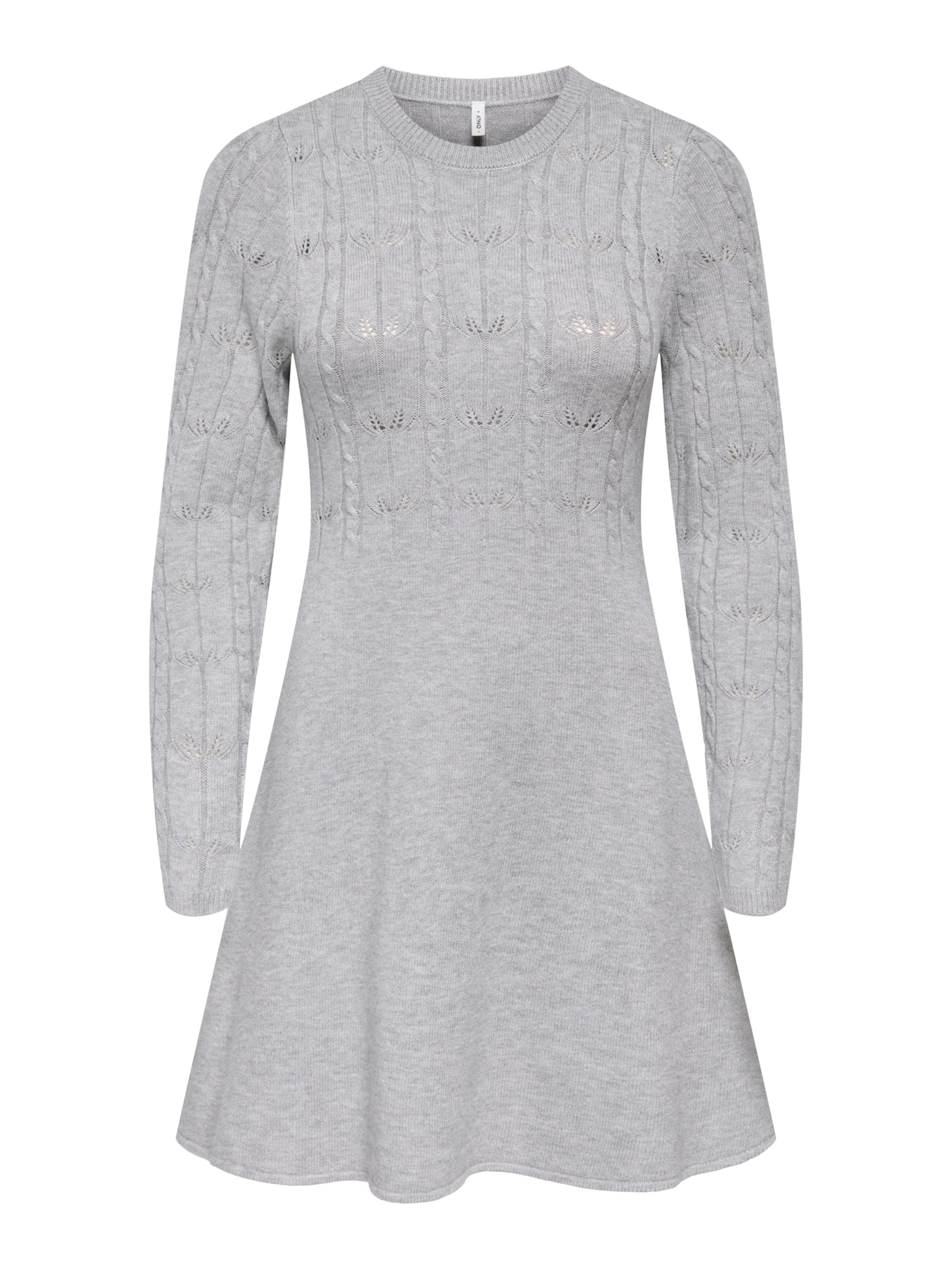 Robes en maille 'ONLKATIA' ONLY en gris : devant
