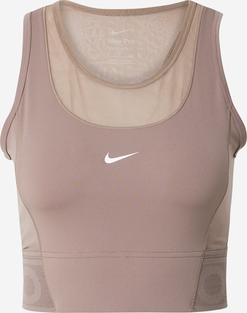 NIKE Sporttop in Braun: Vorderseite