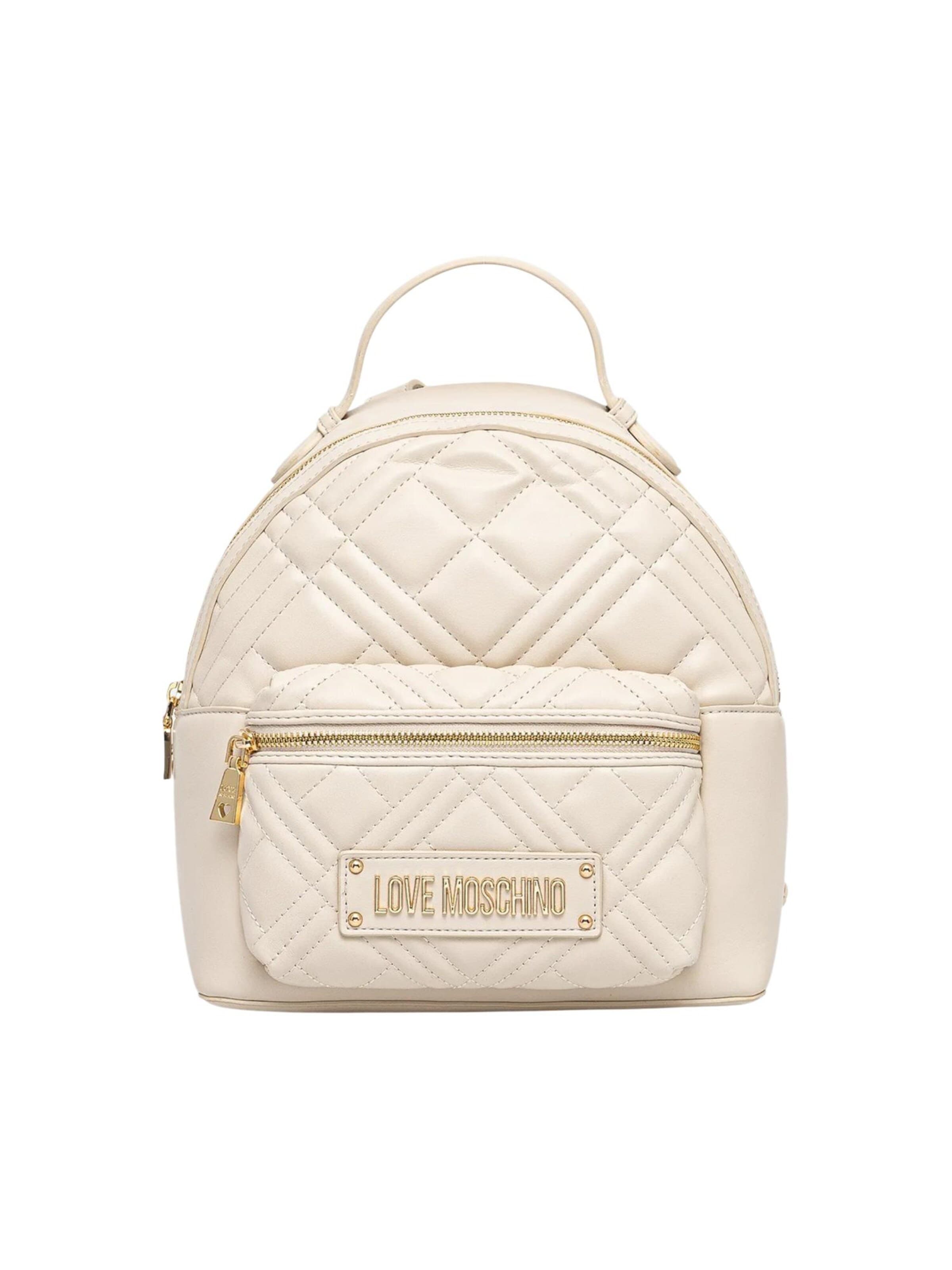 Love Moschino - Mochila 'QUILTED' en beige: frente
