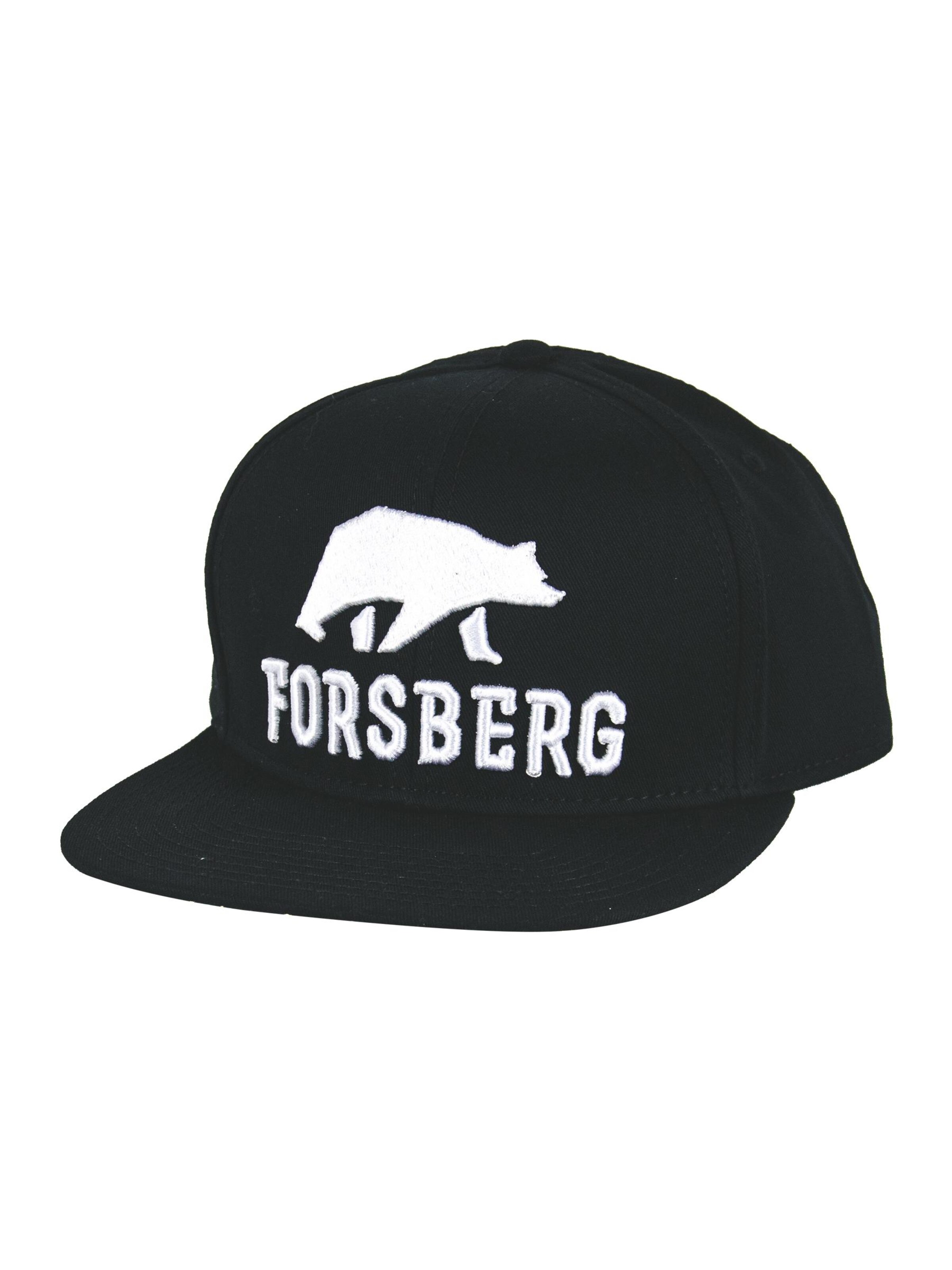 FORSBERG Cap 'Snapback Cap mit weissem 3D Logo' in Black: front