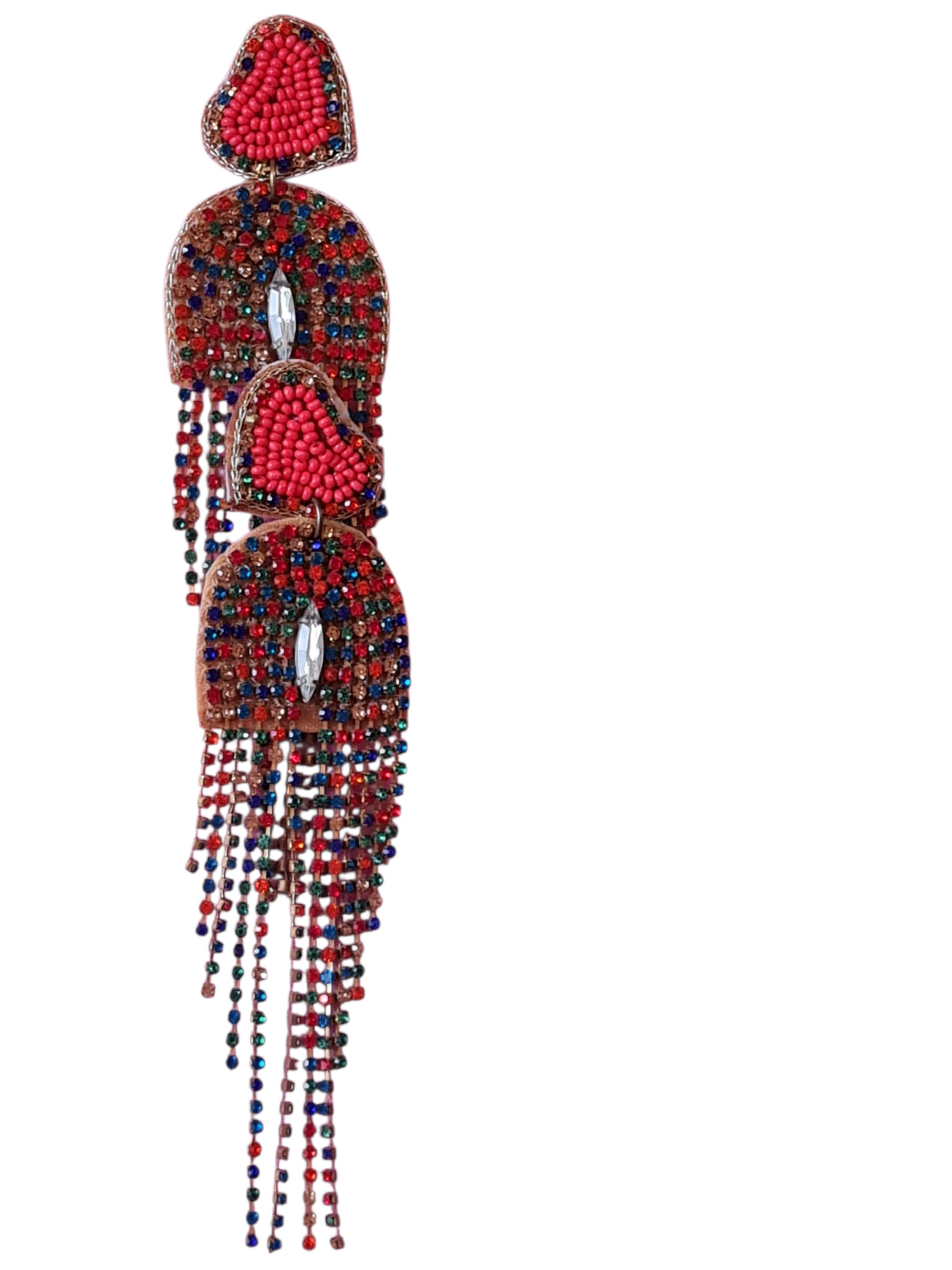 PfauGermany Earrings 'Hangeing Beads' in Mixed colors