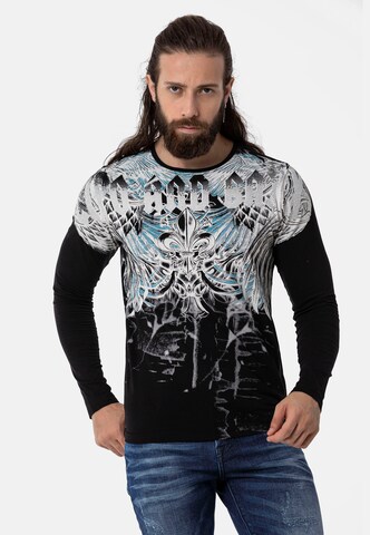 T-Shirt CIPO & BAXX en noir : devant