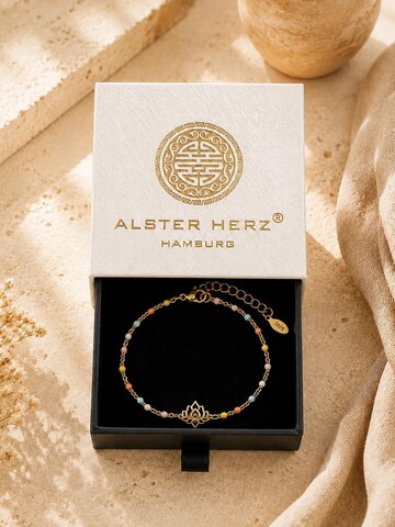 Alster Herz - Pulsera 'Bali Lotus Glow' en oro